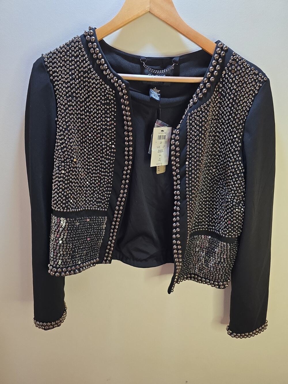 Rare VTG Cache Beaded Sequin Jacket Womens Size MEDIUM